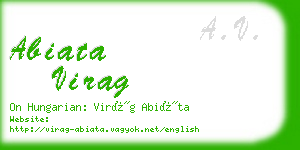 abiata virag business card